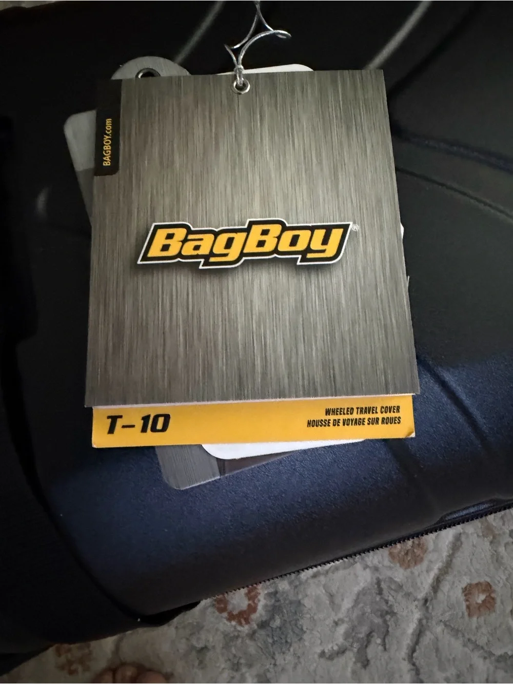 BagBoy T-10 Travel Cover in Black with Blue Trim